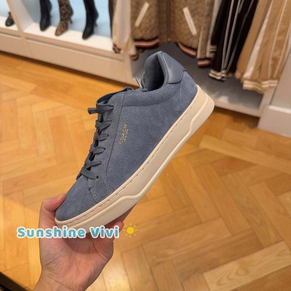 NWT Coach Women's High Line Sneaker Light Denim/Chalk CCI49 us 5